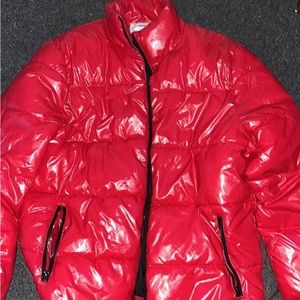 Red fashion nova bubble coat